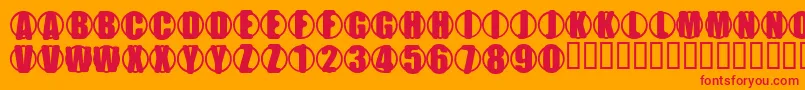 YchromePrime Font – Red Fonts on Orange Background