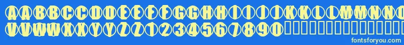 YchromePrime Font – Yellow Fonts on Blue Background