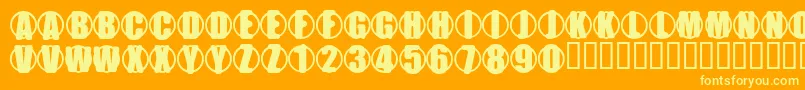 YchromePrime Font – Yellow Fonts on Orange Background