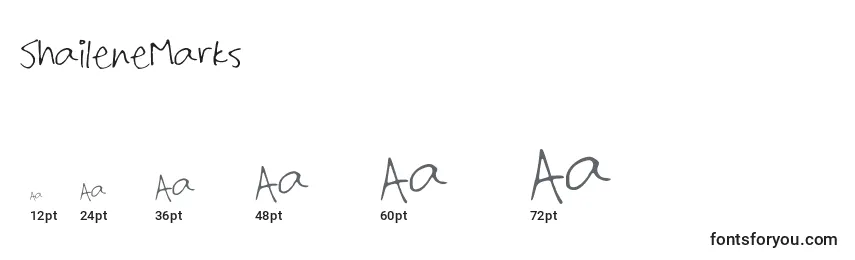 ShaileneMarks Font Sizes