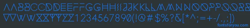 FonecianAlternateMedium Font – Blue Fonts on Black Background
