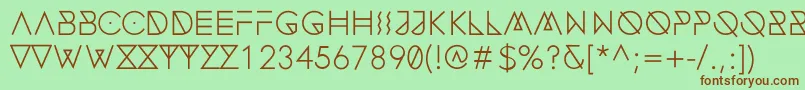 FonecianAlternateMedium Font – Brown Fonts on Green Background