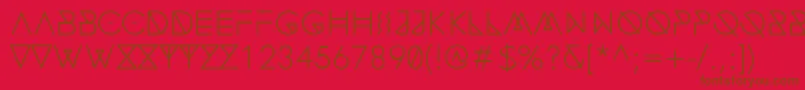 Fonte FonecianAlternateMedium – fontes marrons em um fundo vermelho