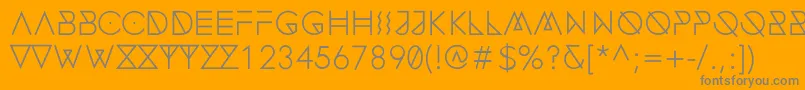 FonecianAlternateMedium Font – Gray Fonts on Orange Background