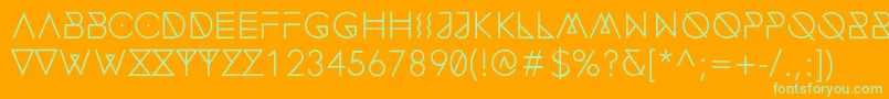 FonecianAlternateMedium Font – Green Fonts on Orange Background