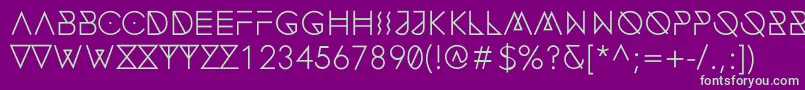 FonecianAlternateMedium Font – Green Fonts on Purple Background