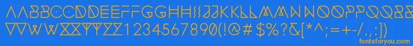 FonecianAlternateMedium Font – Orange Fonts on Blue Background