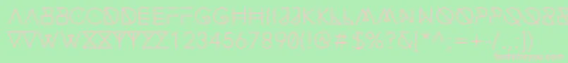 Шрифт FonecianAlternateMedium – розовые шрифты на зелёном фоне