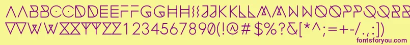 FonecianAlternateMedium Font – Purple Fonts on Yellow Background