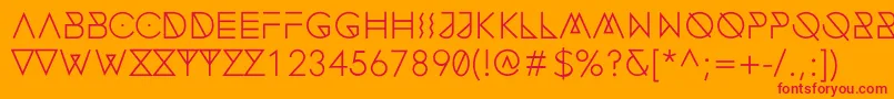 FonecianAlternateMedium Font – Red Fonts on Orange Background
