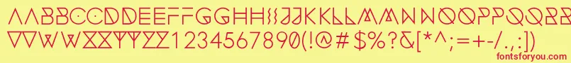 FonecianAlternateMedium Font – Red Fonts on Yellow Background