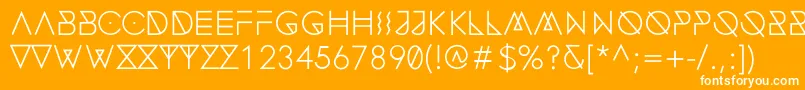 FonecianAlternateMedium Font – White Fonts on Orange Background