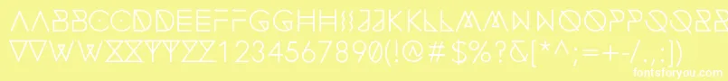 フォントFonecianAlternateMedium – 黄色い背景に白い文字