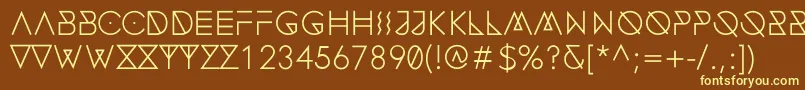 FonecianAlternateMedium Font – Yellow Fonts on Brown Background