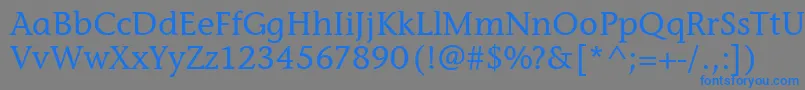 フォントStoneInfItcMedium – 灰色の背景に青い文字