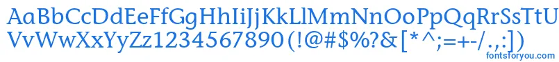 フォントStoneInfItcMedium – 白い背景に青い文字