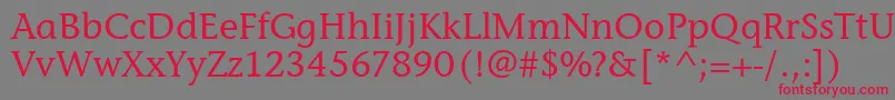 StoneInfItcMedium Font – Red Fonts on Gray Background