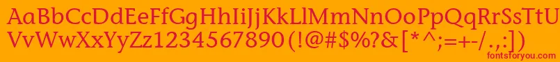 StoneInfItcMedium Font – Red Fonts on Orange Background