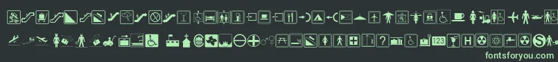 Шрифт Signso – зелёные шрифты на чёрном фоне