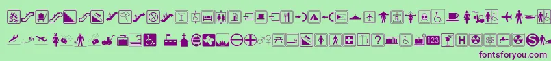 Шрифт Signso – фиолетовые шрифты на зелёном фоне