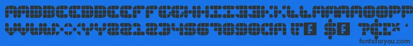 GridderSoft Font – Black Fonts on Blue Background