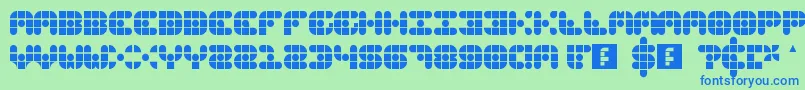 GridderSoft Font – Blue Fonts on Green Background