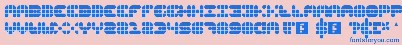 GridderSoft Font – Blue Fonts on Pink Background