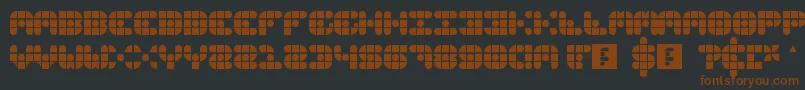 GridderSoft-fontti – ruskeat fontit mustalla taustalla