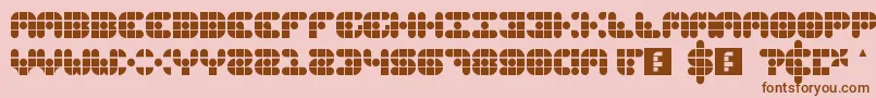 Шрифт GridderSoft – коричневые шрифты на розовом фоне