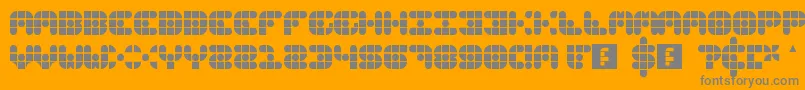 GridderSoft Font – Gray Fonts on Orange Background