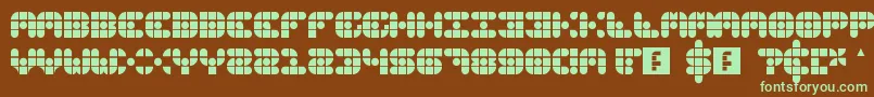 Шрифт GridderSoft – зелёные шрифты на коричневом фоне
