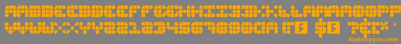 GridderSoft Font – Orange Fonts on Gray Background