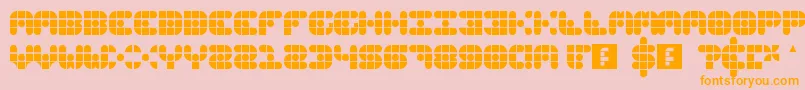 GridderSoft Font – Orange Fonts on Pink Background