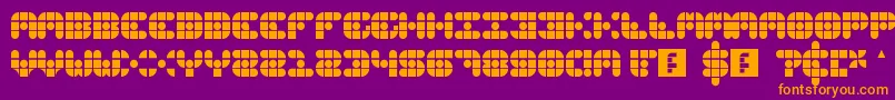 Fonte GridderSoft – fontes laranjas em um fundo violeta