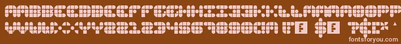 GridderSoft Font – Pink Fonts on Brown Background