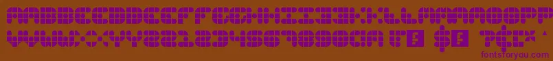 フォントGridderSoft – 紫色のフォント、茶色の背景
