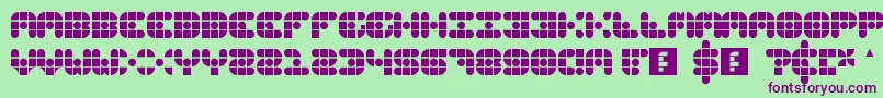 GridderSoft Font – Purple Fonts on Green Background