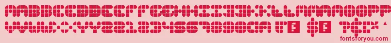 Police GridderSoft – polices rouges sur fond rose