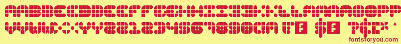 GridderSoft Font – Red Fonts on Yellow Background