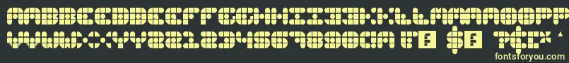Fonte GridderSoft – fontes amarelas em um fundo preto