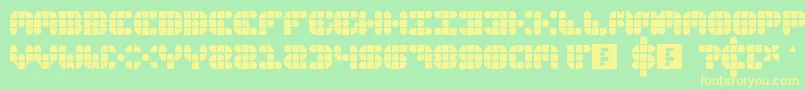 GridderSoft Font – Yellow Fonts on Green Background