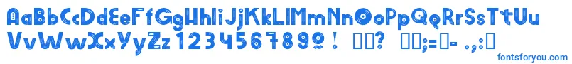 AmvinylHeavy Font – Blue Fonts on White Background