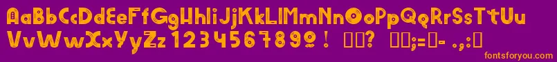 AmvinylHeavy Font – Orange Fonts on Purple Background