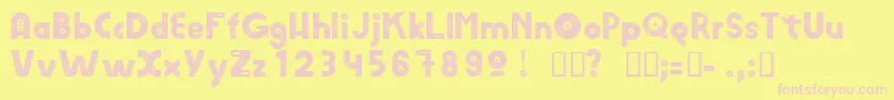 AmvinylHeavy Font – Pink Fonts on Yellow Background