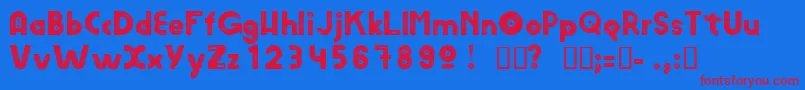 AmvinylHeavy Font – Red Fonts on Blue Background