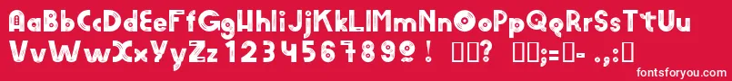 AmvinylHeavy Font – White Fonts on Red Background