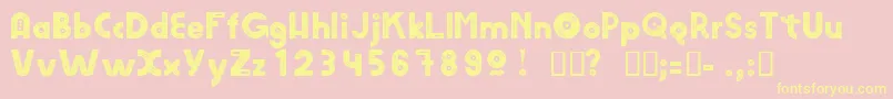 AmvinylHeavy Font – Yellow Fonts on Pink Background