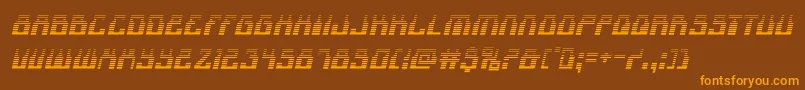 1968odysseygradital Font – Orange Fonts on Brown Background