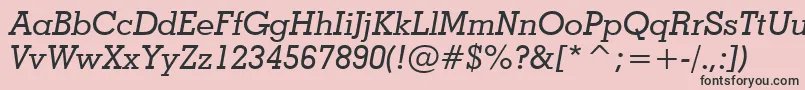 GeometricSlabserif703MediumItalicBt Font – Black Fonts on Pink Background