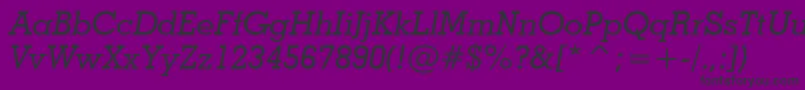 GeometricSlabserif703MediumItalicBt Font – Black Fonts on Purple Background